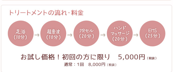 トリートメントの流れ・料金